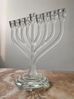 חנוכייה דגם זוהרה | שקוף מט