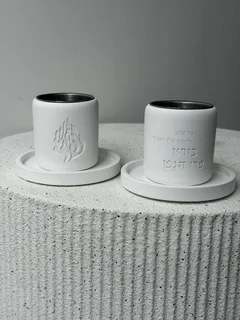 כוס קידוש בטון | לבן